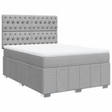  Krevet box spring s madracem svjetlosivi 140x200 cm od tkanine | shoptok.hr
