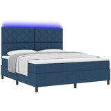  Krevet s opruga kutije s LED trakama Plava 180 x 200 cm tkanina | shoptok.hr