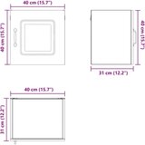  Zidni kuhinjski ormarić s policom Staro drvo 40 x 31 x 40 cm | shoptok.hr