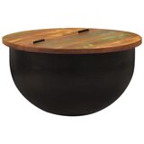  The Living Store Klubska mizica črna 50x27 cm trden predelan les - Klubska Mizica, (21553384) | Shoptok.si