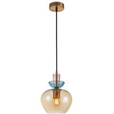  ITALUX PND-31882-1-GD-AMB - Luster na sajli FANDA 1xE27/40W/230V zlatna/zadimljeno bež | Eponuda.com