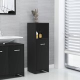 Maison Chic Kopalniška omarica - Kopalniški kabinet črna 30x30x95 cm iverna plošča, (21794980) | Shoptok.si