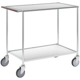 Kongamek transportni voziček, 2 nivoja, dxšxv 1080 x 580 x 870 mm, pocinkan / bele barve Cene