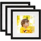 vidaXL 3D okviri za fotografije od 13 x 13 cm 3 kom crni 23 x 23 cm