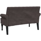  Klop z naslonom temno rjava 120x62x75,5 cm blago | Shoptok.si