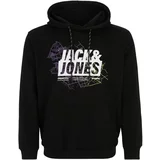 Jack & Jones Plus Majica 'MAP' svetlo rumena / lila / črna / off-bela