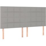 Maison Chic Posteljno vzglavje - Vzglavna omarica 4 kosa svetlo siv 90x5x78/88 cm blago, (22077327) Cene