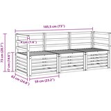  Setovi sofa 3 pcs Prirodna Čvrsto drvo akacije | shoptok.hr