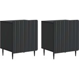  Noćni ormar 2 pcs Crna 43 x 34 5 x 52 cm Konstruirano drvo - Crna 2 | shoptok.hr