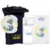 Kenzo L´Eau Pour Homme Hyper Wave darilni set toaletna voda 50 ml + nepremočljiva vrečka za moške