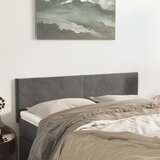  Uzglavlja tamnosiva 144x5x78/88 cm baršunasta | shoptok.hr