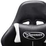 vidaXL Gaming stol črno in belo umetno usnje | Shoptok.si