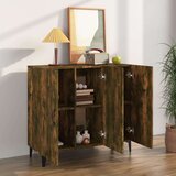  Komoda boja dimljenog hrasta 90 x 34 x 80 cm konstruirano drvo | shoptok.hr