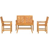  Set lounge namještaja za vrt 4 pcs Smeđa Čvrsto drvo akacije | Eponuda.com