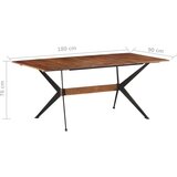  Blagovaonski stol 180 x 90 x 76 cm od masivnog drva manga | shoptok.hr