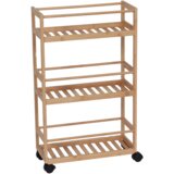 Tendance STALAK 3 POLICE NA KOTAČIĆIMA 45,5X20X75 CM, BAMBUS Slike