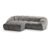Micadoni Home Svijetlo siva baršunasti kutna garnitura Diana – | shoptok.hr