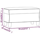 vidaXL Klupa smeđesiva 70 x 35 x 41 cm od mikrovlakana | shoptok.hr