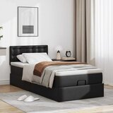  Otomanski okvir kreveta s madracem crni 90x190 cm umjetna koža | shoptok.hr
