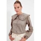TRENDYOLMILLA Ženska košulja Twoaw21Go0677, Braon-Taupe Cene