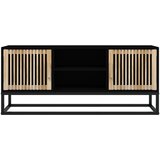TV ormarić crni 105x30x45 cm od konstruiranog drva i željeza | shoptok.hr
