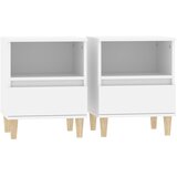 Maison Chic Dvo delni komplet Nočne omarice - Nočne mize bela 40x35x50 cm, (21687445) Cene