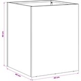  Vrtna saksija Crna 40 x 40 x 50 cm Čelična vrata | shoptok.hr
