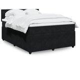 Maison Chic Box spring posteljni - Vzmetna postelja z vzmetnico črn 140x190 cm žamet SL18160, (21881827) | Shoptok.si