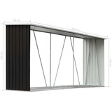 Lopa za drva pocinkano jeklo 330x84x152 cm antracitna | Shoptok.si