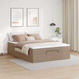  Otomanski krevet s madracem cappuccina 140x190cm umjetna koža | shoptok.hr