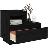  Noćni ormarići 2 kom Crno 60x34x51 cm od masivne borovine | shoptok.hr