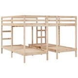 Trostruki okvir kreveta na kat 200x200/80x200 cm od borovine | shoptok.hr