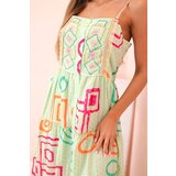 Kesi Włoski Women's cotton dress with a colorful pattern mint | Shoptok.si