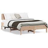 Maison Chic Posteljni okvir - Dvoposteljna postelja - Zakonska postelja brez vzmetnice 120x190 cm trdna borovina-J10454, (21760299) | Shoptok.si