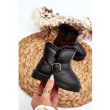 Boto Children's Eco Leather Snow Boots with Strap Black Orinor | Shoptok.si