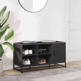 vidaXL klupa za cipele crna 100x40x53,5 cm konstruirano drvo i metal | shoptok.hr