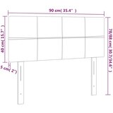  Uzglavlje svjetlosivo 90x5x78/88 cm baršunasto | shoptok.hr