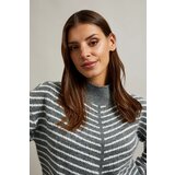 Marisse Women's Sweater Z-Sw-4526 Grey Mel_Off White | shoptok.hr