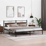  Posteljni okvir brez vzmetnice rjavi hrast 193x203 cm inž. les, (21829516) | Shoptok.si
