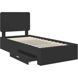  Krevetna konstrukcija Crna 100 x 200 cm Konstruirano drvo | shoptok.hr