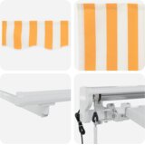  Skrovita tenda Žuta i bijela 400x200 cm | shoptok.hr