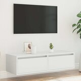 TV ormarić s LED svjetlima bijeli 100X35,5x25 cm | shoptok.hr