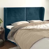  Uzglavlje s ušima tamnoplavo 163x23x118/128 cm baršunasto | shoptok.hr