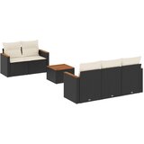  The Living Store Vrtna sedežna garnitura 6-delna z blazinami črna poli ratan - Vrtna Sedežna Garniture, (21446792) | Shoptok.si
