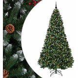  Umjetno božićno drvce zeleno s kuglicama 180 cm 300 LED lampica - Zeleno sa snježnim vrhovima Ø 90 x 180 cm s 300 LED žarulja i | shoptok.hr