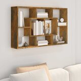  Zidna polica dimljeni hrast 85x16x52,5 cm od konstruiranog drva | shoptok.hr