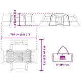  Družinski šotor s streho Zelena in Bela 760 x 645 x 230 cm, (5000091114) | Shoptok.si
