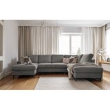 Miuform Siva sklopiva kutna garnitura od samta (s desnim kutom) Lofty Lilly – | shoptok.hr