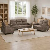  Set sofe 3 pcs Svjetlosiva Umetnička suknja koža - Svjetlosiva 1-sjedalo + 2-sjedalo (140 cm) + 3-sjedalo | shoptok.hr
