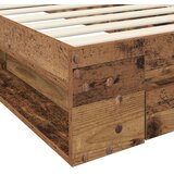  Okvir kreveta s pohranom s ladicama Staro drvo 80 x 200 cm | shoptok.hr